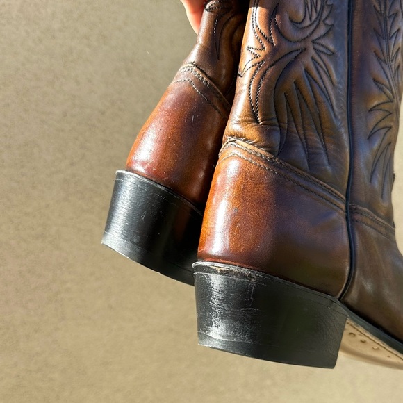 ACME! RARE VINTAGE COWBOY BOOTS SIZE MENS 9D~ EMBROIDERED WESTERN BOOTS IN BROWN - Picture 16 of 17